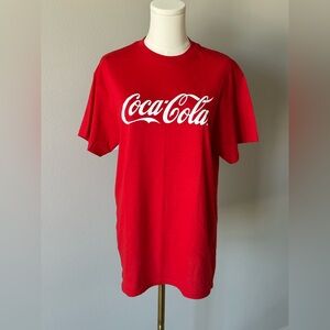Vintage Coca-Cola Graphic Delta Pro Weight Short Sleeve Red Unisex T-Shirt-M